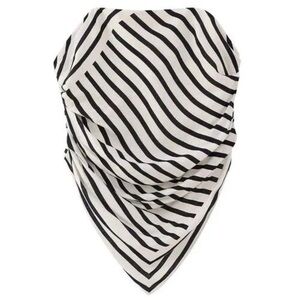 Zara Black and White Striped Blouse